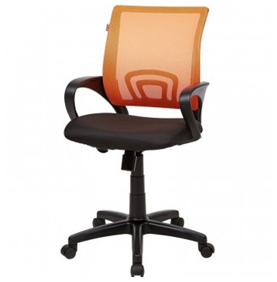 Кресло офисное EASY CHAIR 304 TC Net ткань черн/сетка оранж, пластик - фотография № 1