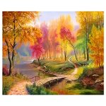 Картина по номерам на холсте и подрамнике 40x50 см / Рисование по номерам / Картина по номерам Осенний лес - изображение