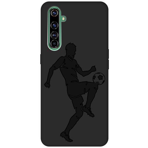 фото Матовый чехол tennis для realme x50 pro / рилми х50 про с эффектом блика черный re:pa