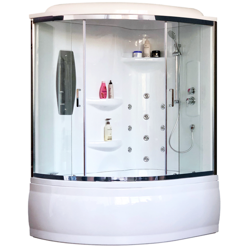 Душевая кабина Royal Bath RB150ALP-T-CH-R (прозрачное) душевая кабина royal bath rb150alp t r 150x100 профиль белый стекло прозрачное правая