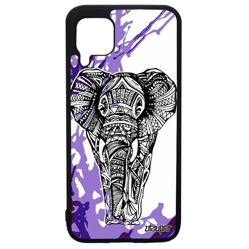 фото Противоударный чехол для телефона // huawei p40 lite // "слон" дизайн мудрый, utaupia, фиолетовый