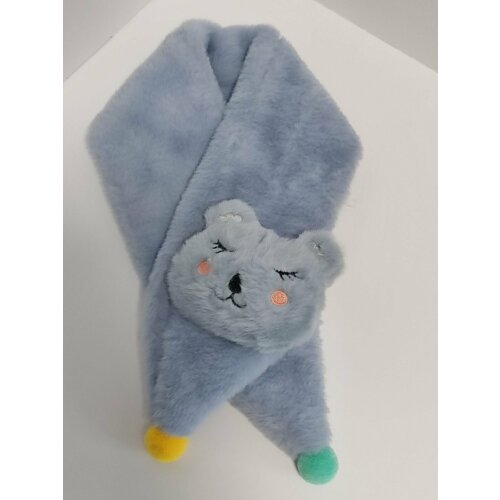 фото Шарф ,75, голубой, серый без бренда