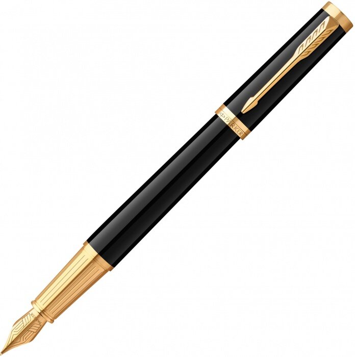 Parker 2182005 Ручка перьевая parker ingenuity core f570, lacquer black gt (перо f)