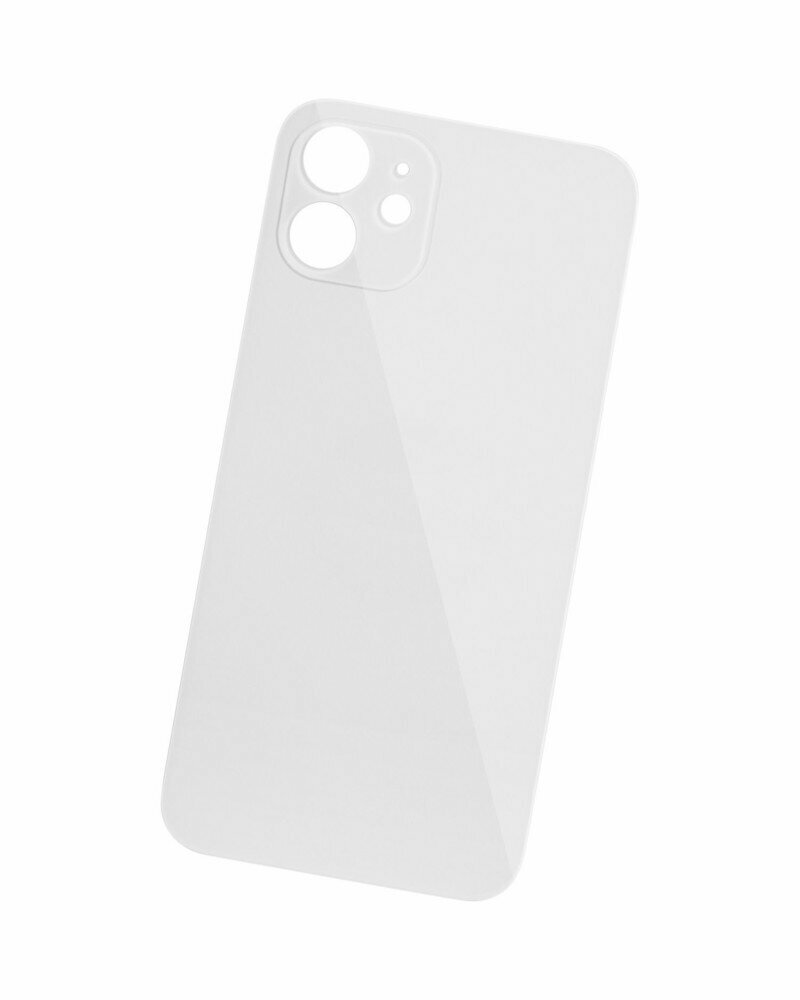 Стекло задней крышки для Apple iPhone 12 (широкий вырез под камеру) белое