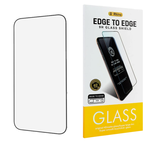 Защитное стекло для Apple iPhone 15 противоударное на дисплей олеофобное с рамкой Стекло G-Rhino 6D / Эпл Айфон 15