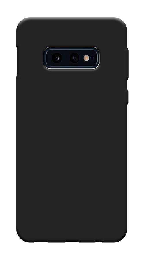 Матовый силиконовый чехол на Samsung Galaxy S10E / Самсунг Галакси S10E с защитой камеры, черный