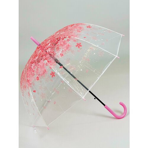 фото Зонт-трость полуавтомат, для женщин, розовый rain- brella