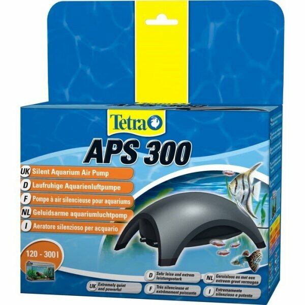 Компрессор Tetra APS 300 черный мембранный бесшумный для аквариумов 120 - 300л