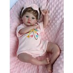 Мягконабивная кукла Реборн (Reborn Dolls) - Девочка в розовом костюмчике с зонтиком (51 см) - изображение