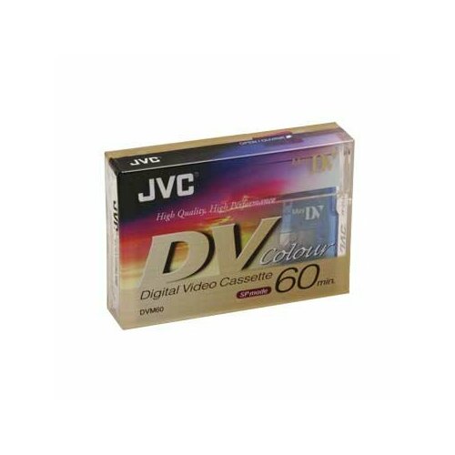 Цифровая видео кассета mini DV JVC DVM60 DVColor, M-DV60YEDE. чистящая кассета mini dv jvc