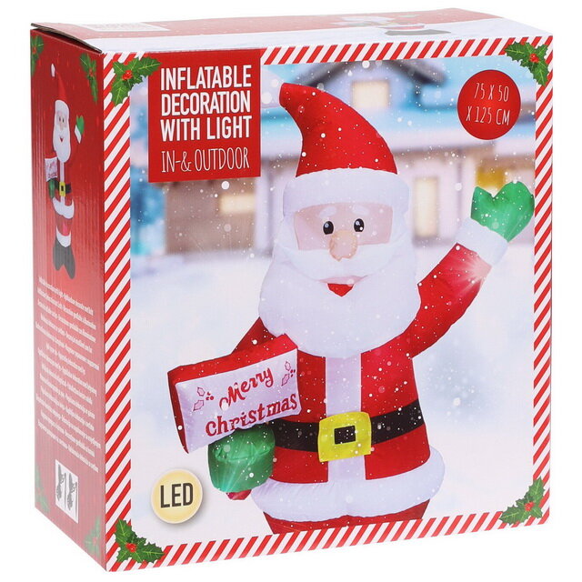 фото Koopman Надувная фигура Дедушка Мороз 125 см с подсветкой, IP44 DIF000100