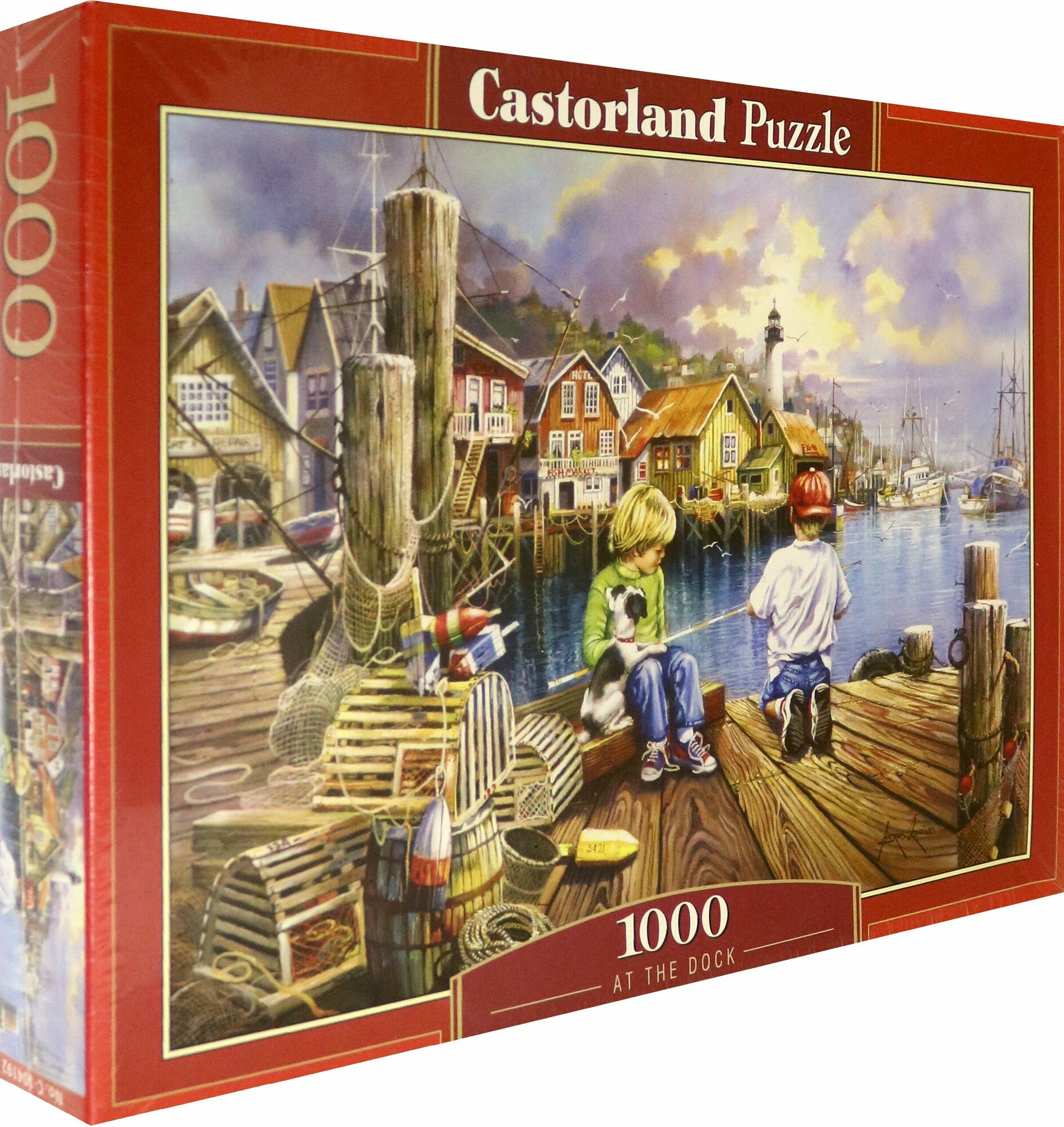 Puzzle-1000 Рыбалка на пристани Castorland - фото №5