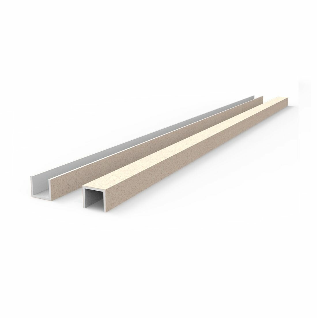 фото Планка д/панелей П-образная торцевая алюминиевая 4 мм, 1 шт, семолина бежевая 2236