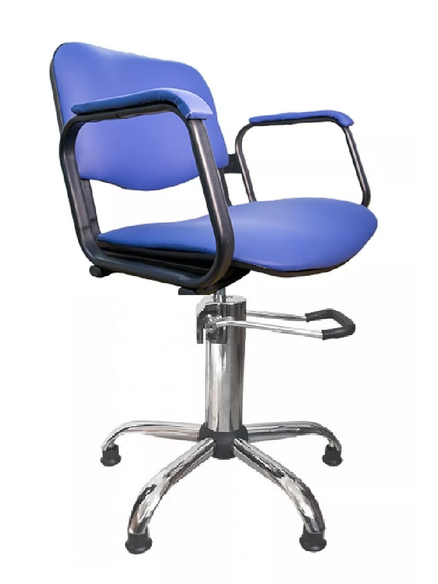 Кресло парикмахерское Kontakt пятилучие синий