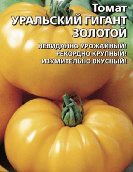 Семена Томат Уральский гигант золотой 20шт Индет Ранние (уральский дачник)