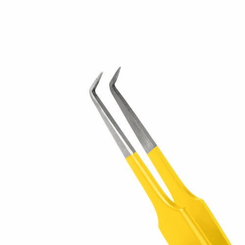 Пинцет для наращивания ресниц RILI Yellow Line тип Г 5мм японская сталь 624₽