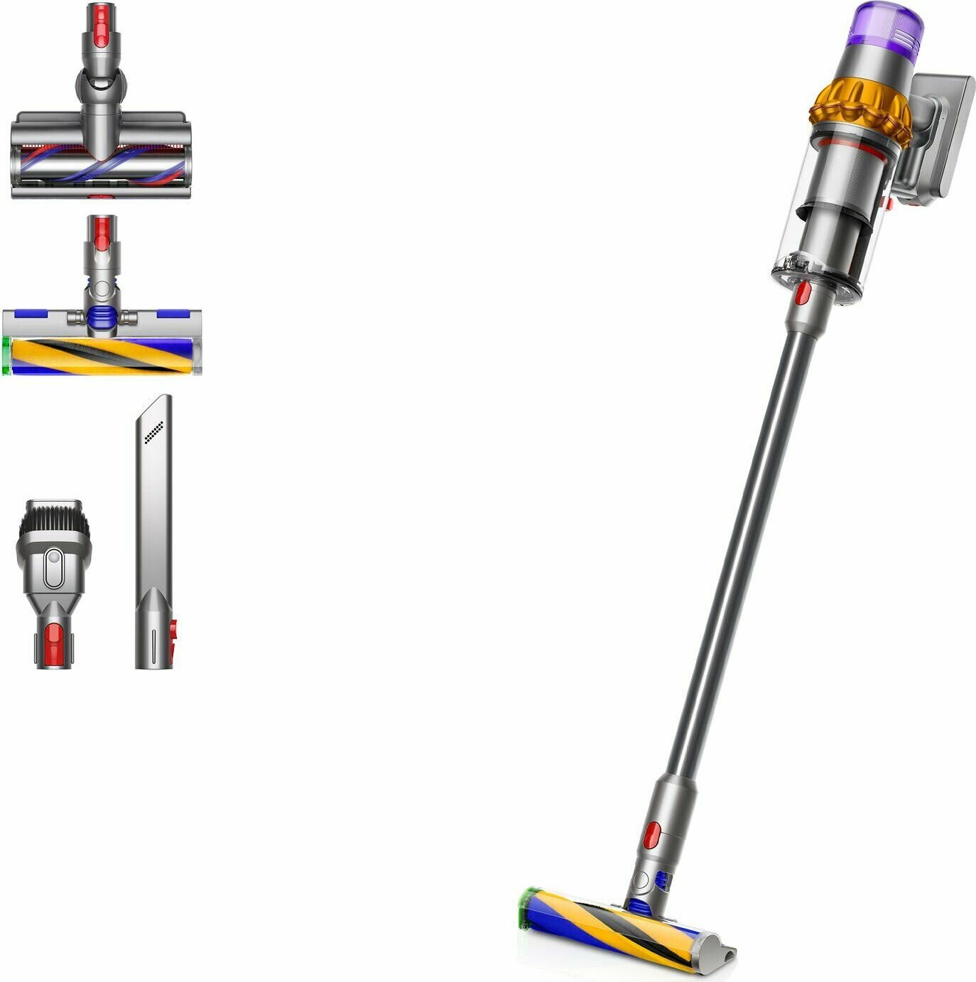 Пылесос Dyson V15 Detect absolute (SV47) UK, yellow/nickel, 3600 мА·ч