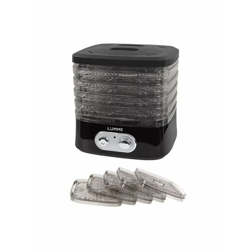 Дегидратор сушилка для овощей электросушилка LUMME LU-1853 5 поддонов черный жемчуг 2243₽