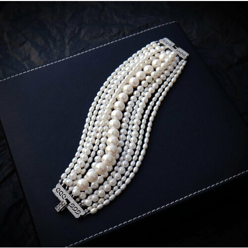 Браслет Mia Diva, жемчуг пресноводный культивированный, белый