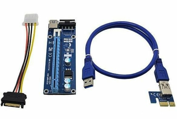 Райзер для видеокарты SATA 15-pin/Molex 4pin — фото 1