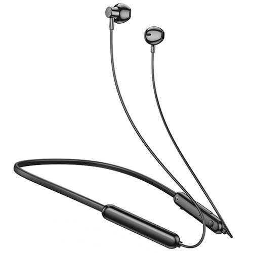 Bluetooth наушники вкладыши с микрофоном Hoco ES67 Perception Black с микрофоном, мобильная гарнитура, с дугой, черные