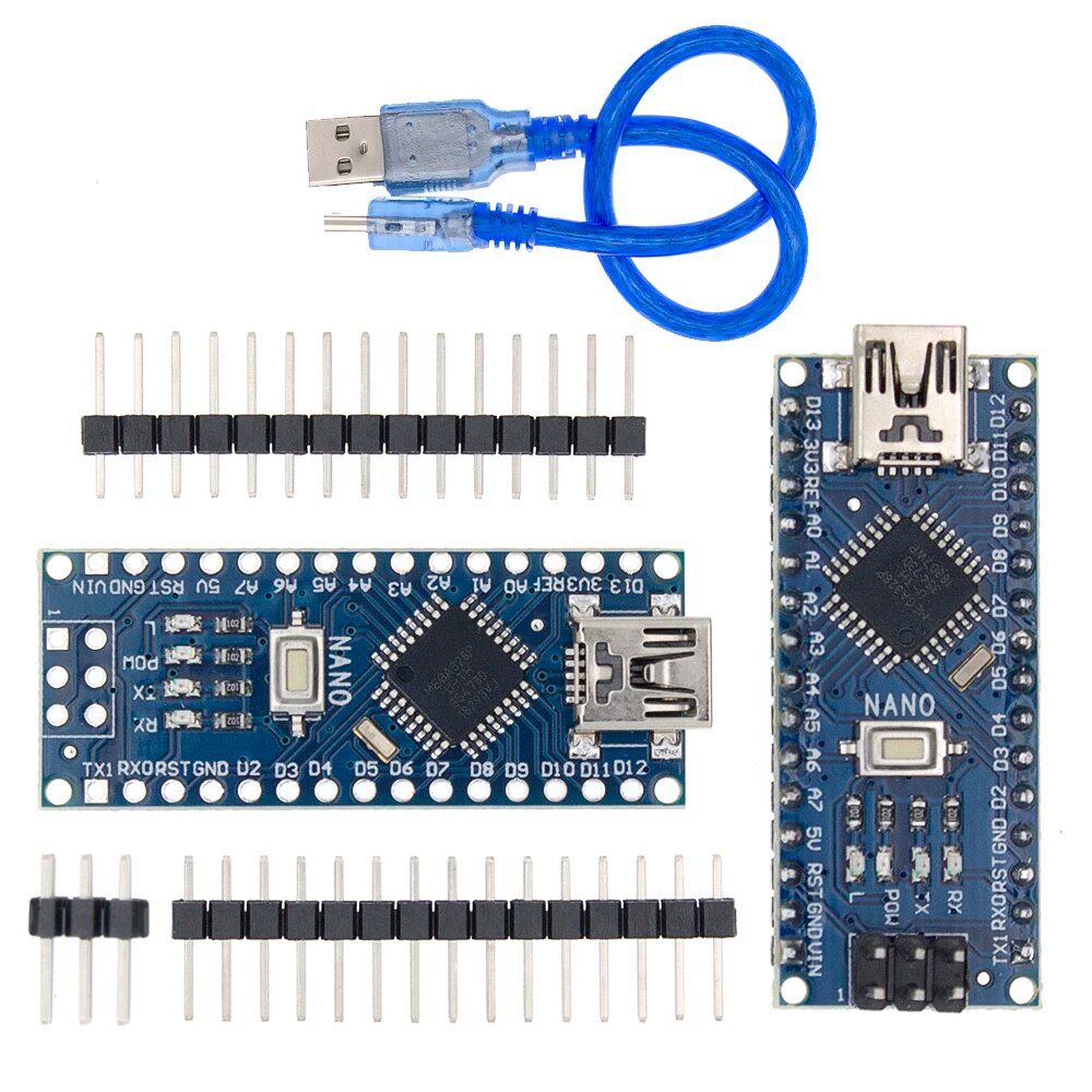 Плата Nano 3,0 + 10 шт. usb-кабель ATmega328 для Arduino, NANO — фото 1