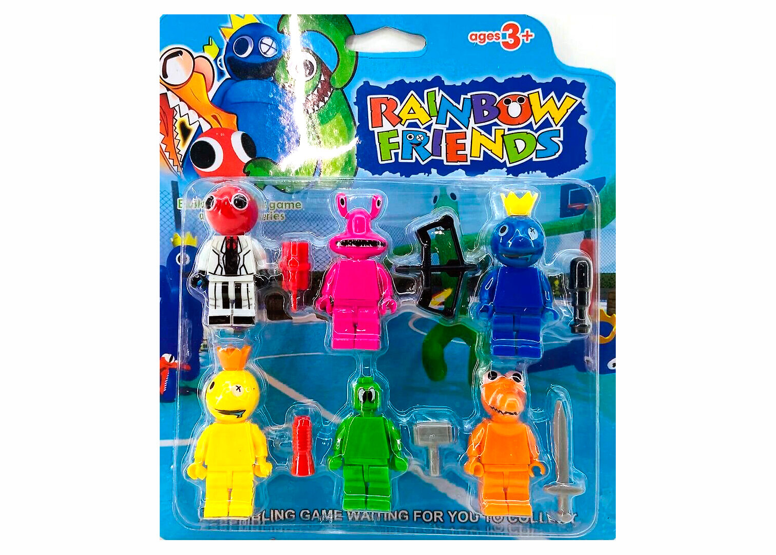 Набор Фигурки Радужные Друзья Rainbow Friends, 6 штук на блистере