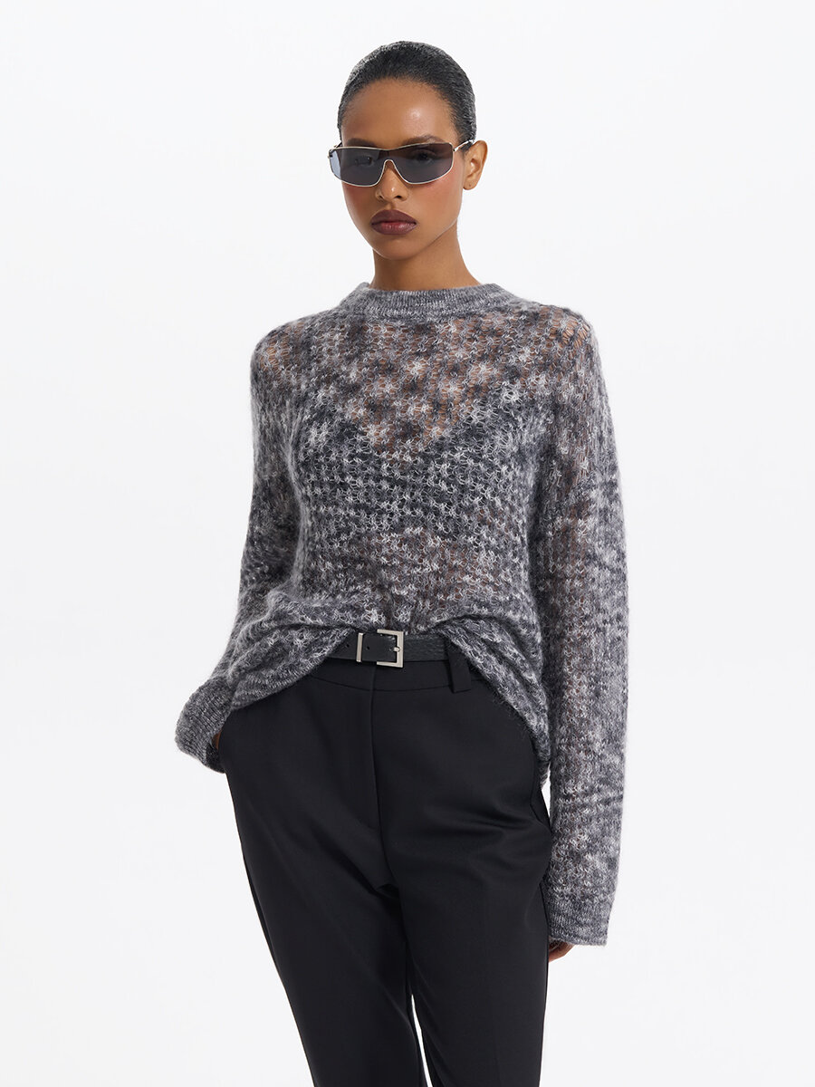 Джемпер LOVE REPUBLIC, размер XS, серый меланж