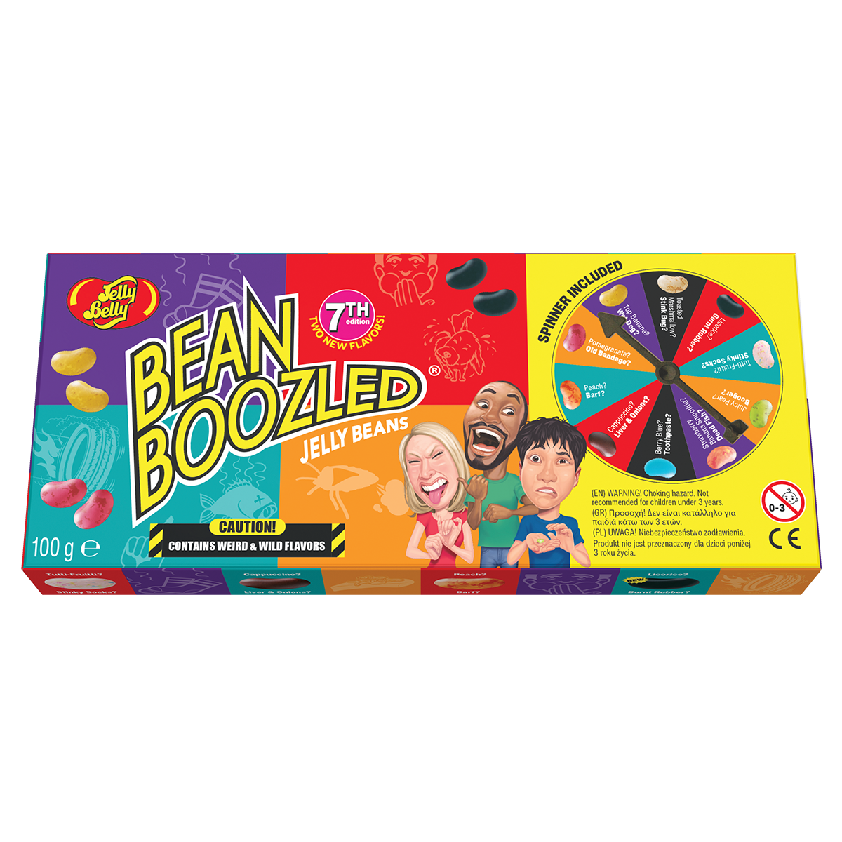 Драже жевательное "Ассорти Bean Boozled" 7-я версия ИГРА-Рулетка 100гр Jelly Belly/Таиланд — фото 1
