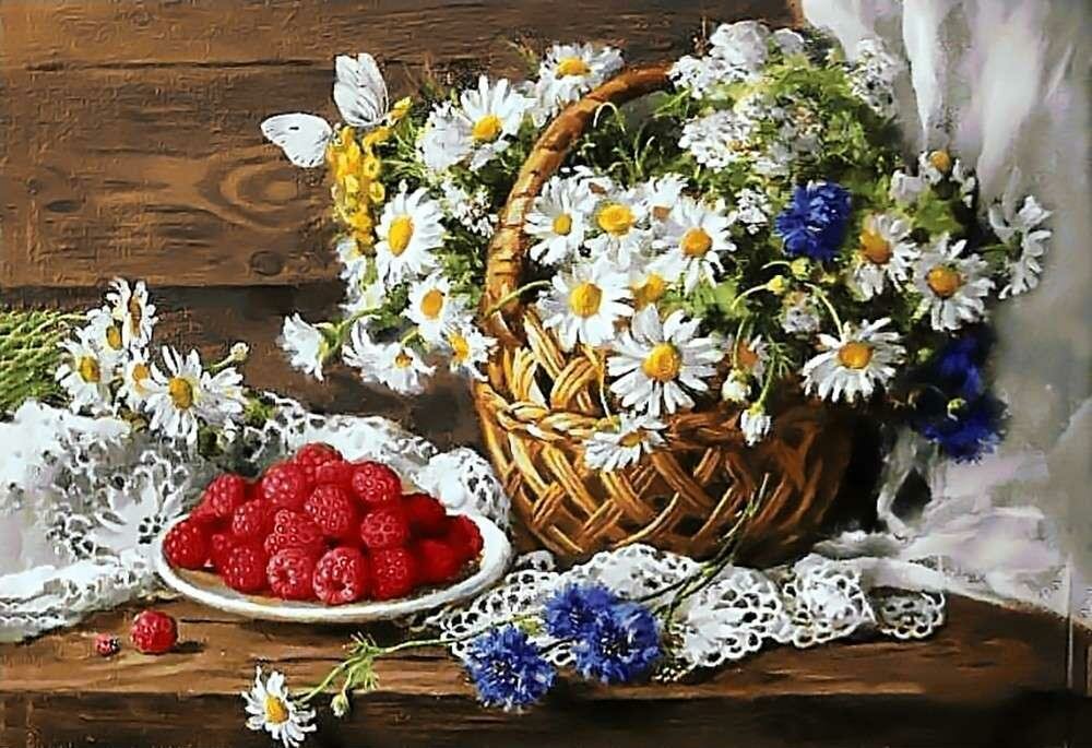 Алмазная вышивка "Сладкая малина" 70x48 Ag 576