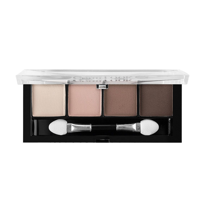 Тени для век GLAM LOOK палетка 4 цвета тон 1 молочный шоколад, 4 г, LUXVISAGE