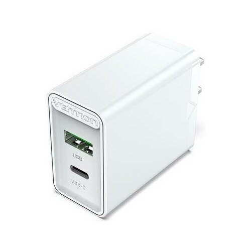 isafe 65w pd home charger with uk eu us plug a2620c Vention 2-port USB(A+C) Wall Charger (18W/20W) EU-Plug White