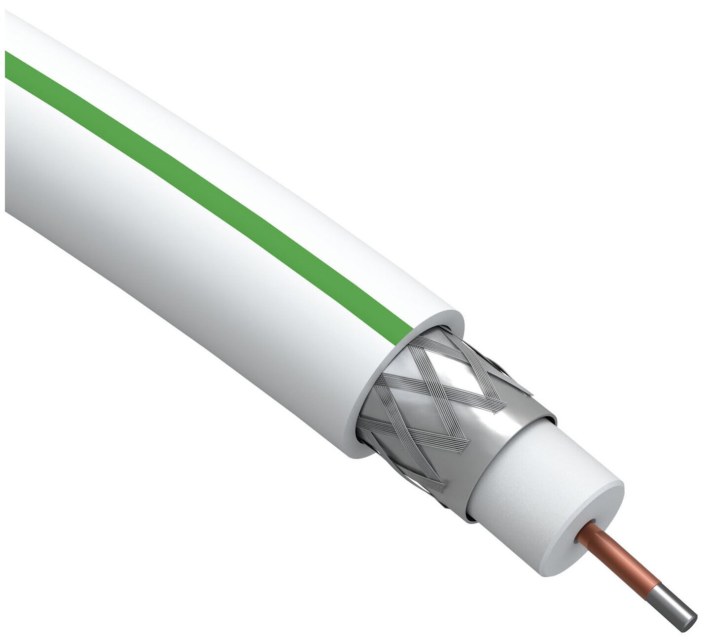 фото ЭРА Кабель коаксиальный SAT 703 B,75 Ом, CCS/(оплётка Al, 75%), PVC, цвет белый, бухта 10 м, SIMPLE