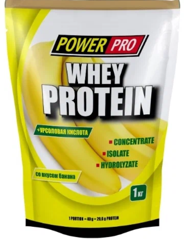 Протеин Power Pro Whey Protein, 1000 гр, банан