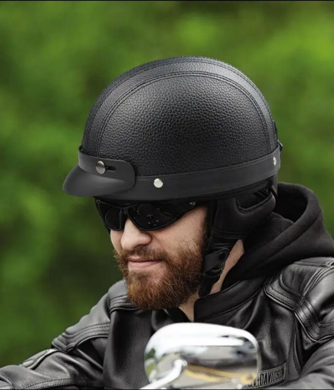 Шлем Мотоциклетный / велошлем / мотошлем черный матовый /каска для мотоцикла/байкерский шлем