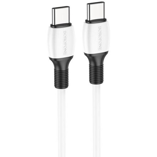 Кабель BOROFONE BX84 Rise, USB Type-C - USB Type-C, 60W, 3A, 1м, белый