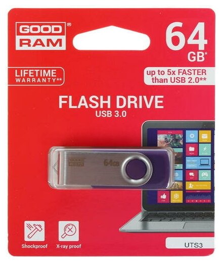 Память USB Flash 64 ГБ Goodram UTS3 [UTS3-0640P0R11]