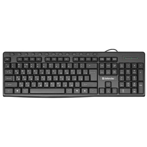 Клавиатура проводная Defender Action HB-719 мембранная USB цвет чёрный 74200₽