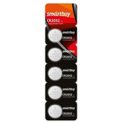 Литиевый элемент питания Smartbuy CR2032/5B - 5шт. батарейка smartbuy cr2032 5b sbbl 2032 5b литиевая цена за 5шт