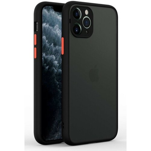 Накладка пластиковая матовая для Apple iPhone 13 Pro с силиконовой окантовкой чёрная накладка пластиковая матовая для apple iphone 13 с силиконовой окантовкой красная