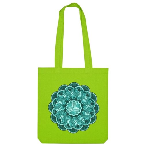 Сумка шоппер Us Basic, зеленый сумка бирюзовая мандала зеленое яблоко