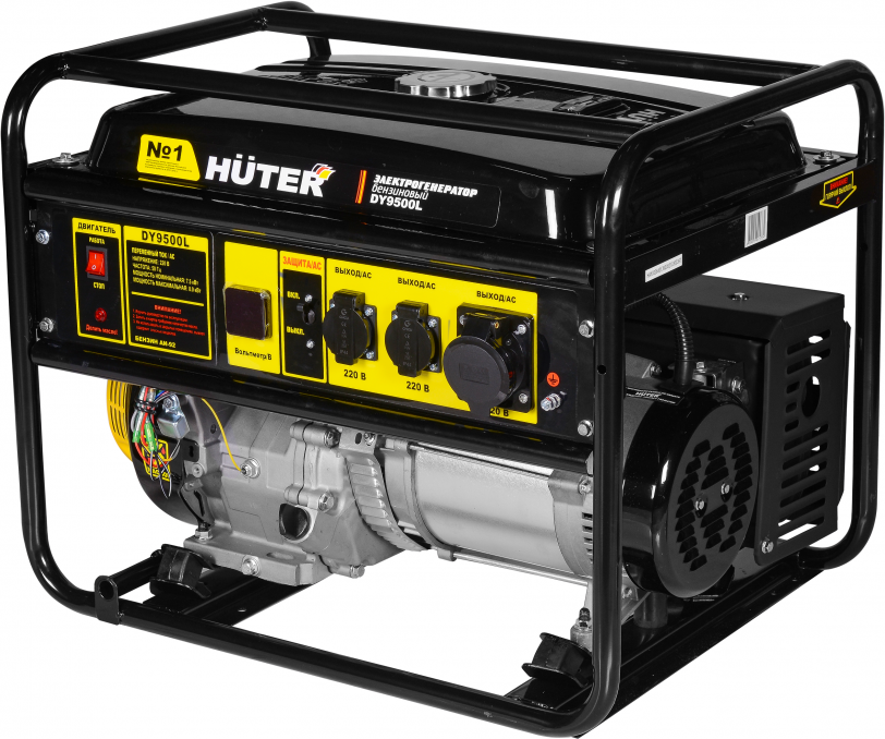 Бензиновый генератор Huter DY9500L,  (8000 Вт)