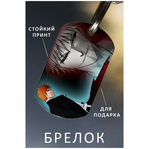 фото Брелок для ключей блич мужской женский аксессуар, брелок на ключи детский подарок ребенку сыну или дочке в виде жетона bleach zhenya cloud