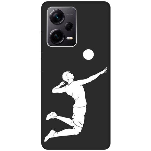 Матовый чехол Volleyball W для Xiaomi Redmi Note 12 Pro / Note 12 Pro+ / Note 12 Explorer Edition с 3D эффектом черный матовый чехол unicorn and candy для xiaomi redmi note 12 сяоми редми ноут 12 с 3d эффектом черный