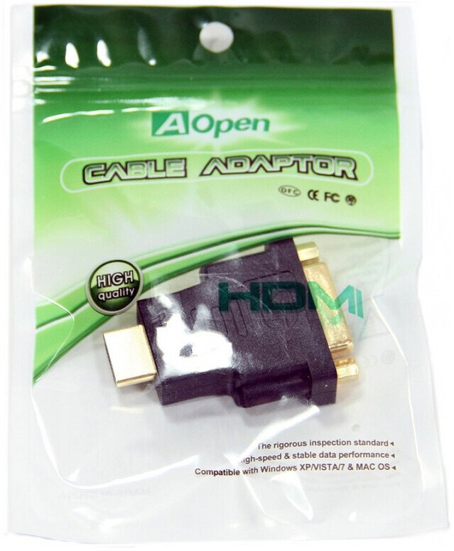 Переходник Aopen HDMI-DVI-D позолоченные контакты ACA311 - фото №3
