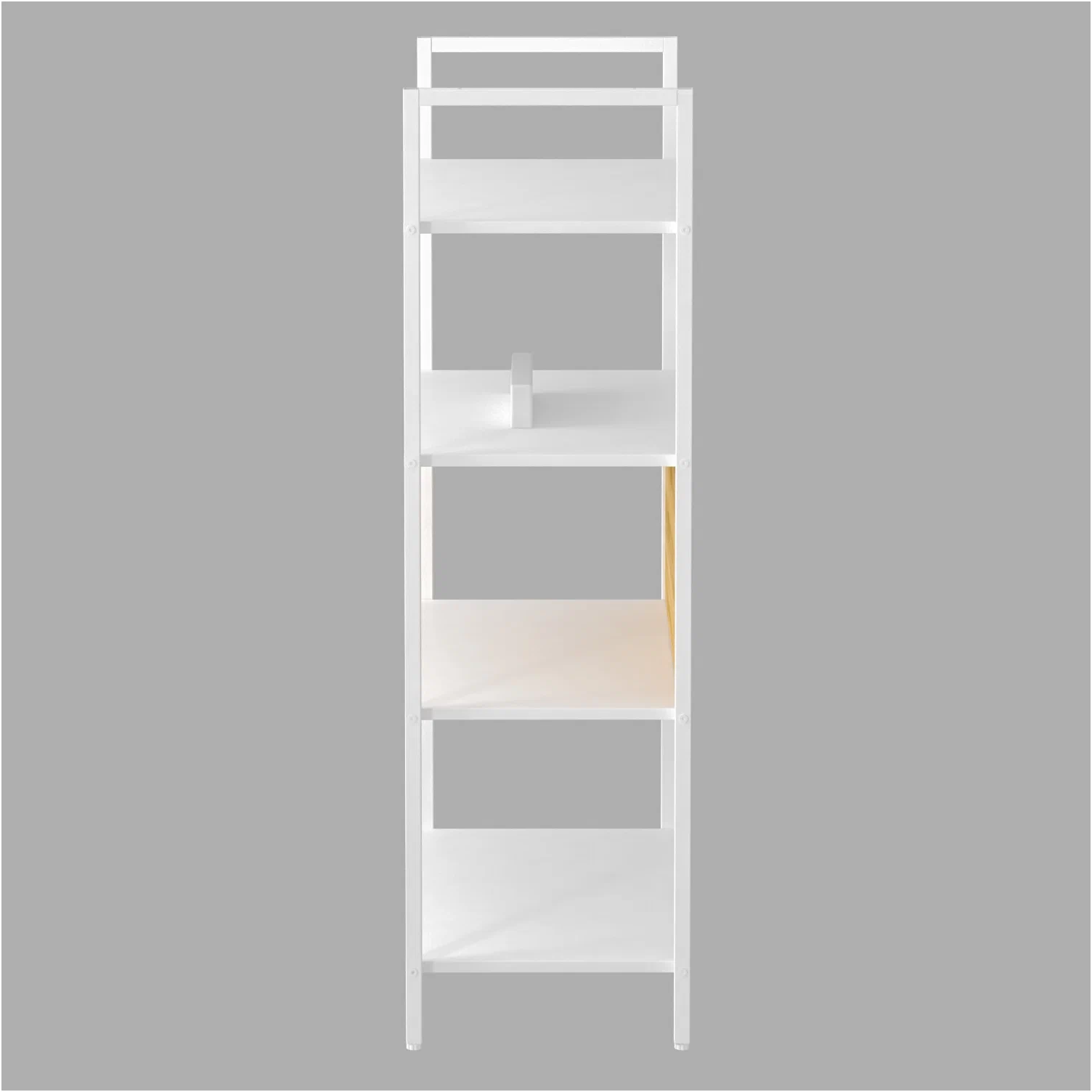 Стеллаж, этажерка, пенал, шкаф для книг металлический напольный в скандинавском стиле SKANDIWOOD Bergen (Chicago) 60x30x120 см, коричневый /белый - фотография № 6
