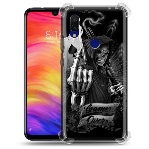 фото Дизайнерский силиконовый с усиленными углами чехол для xiaomi redmi 7 креативный дизайн 100gadgets