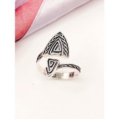 Перстень SADAF серебро, 925 проба, чернение, оксидирование, безразмерное