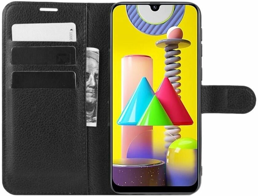 Wallet чехол книжка для Samsung Galaxy M31 черный