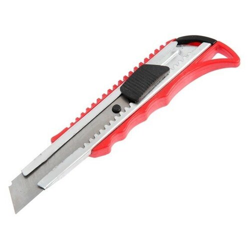 Нож универсальный LOM, металлическая направляющая, пластиковый корпус, 18 мм